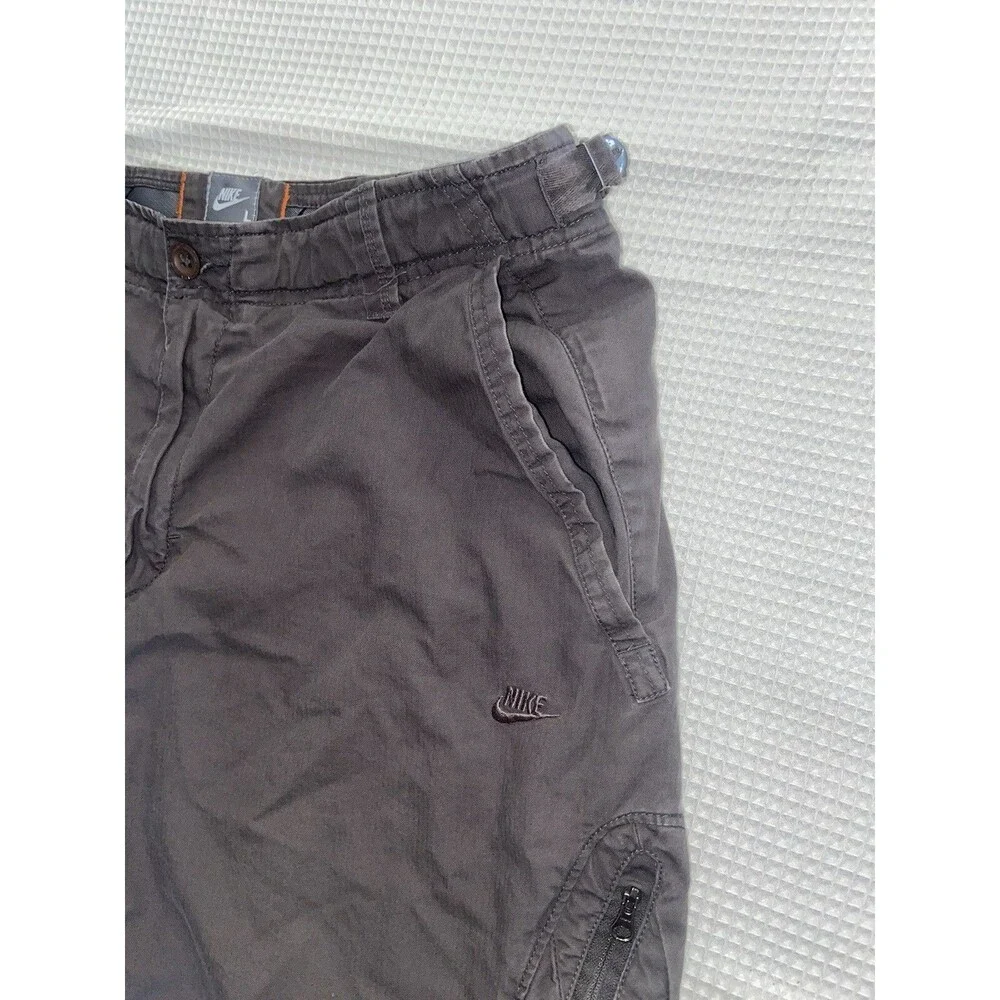 Vintage Y2K Nike Cargo Shorts Mens 36 Large Gray Baggy Silver Tag Outdoor Gorp